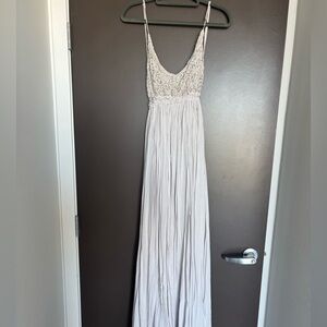 Gray maxi dress